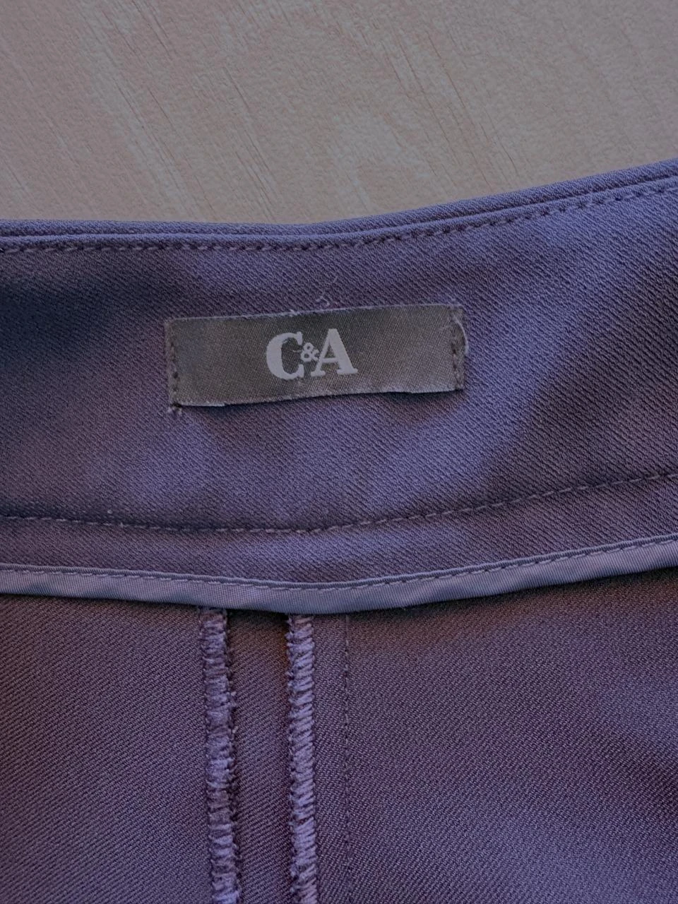 C&A Dark Blue Straight Leg Trousers – Zip & Double Hook Closure – Size 38 – photo 7